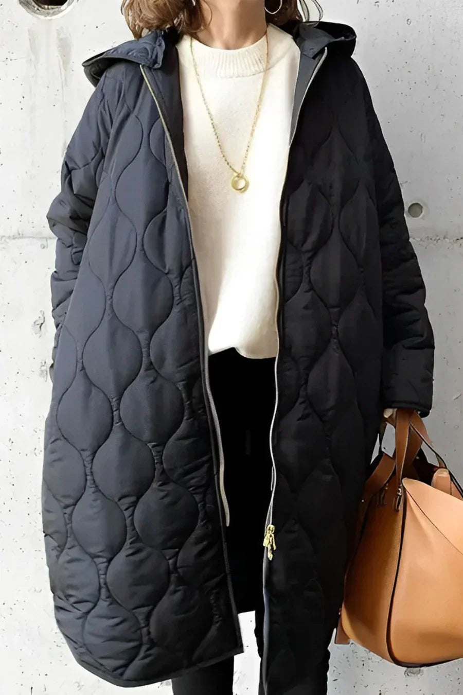 Danielle | Elegantní a pohodlná dámská parka s kapucí a vzorem