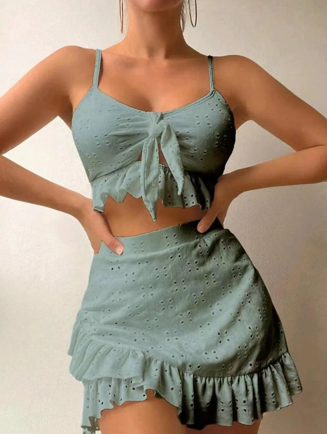Dámské plavky - Regine Collection - volánky, polyester, pohodlné - ideální na jaro a léto