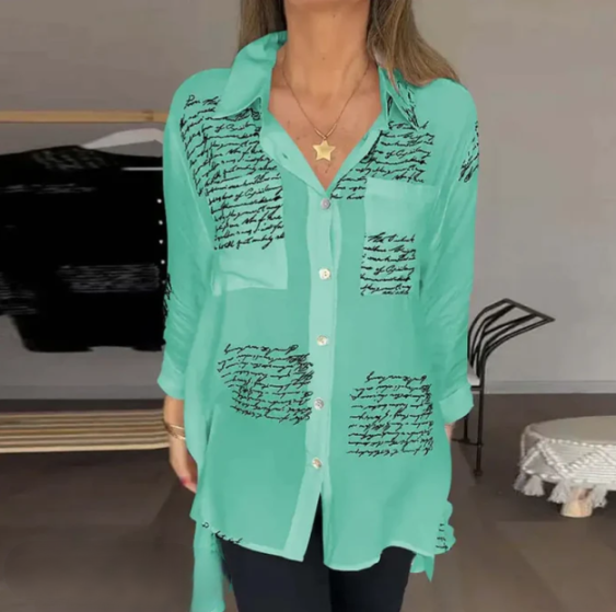 Helena - Elegantní a pohodlná halenka na knoflíky