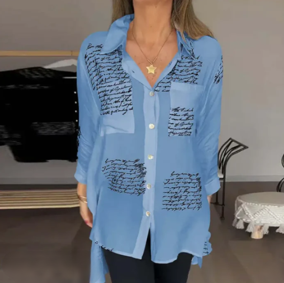 Helena - Elegantní a pohodlná halenka na knoflíky