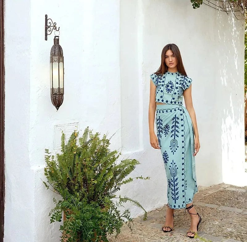 Angellee - Sada postelí Top en Rok Set