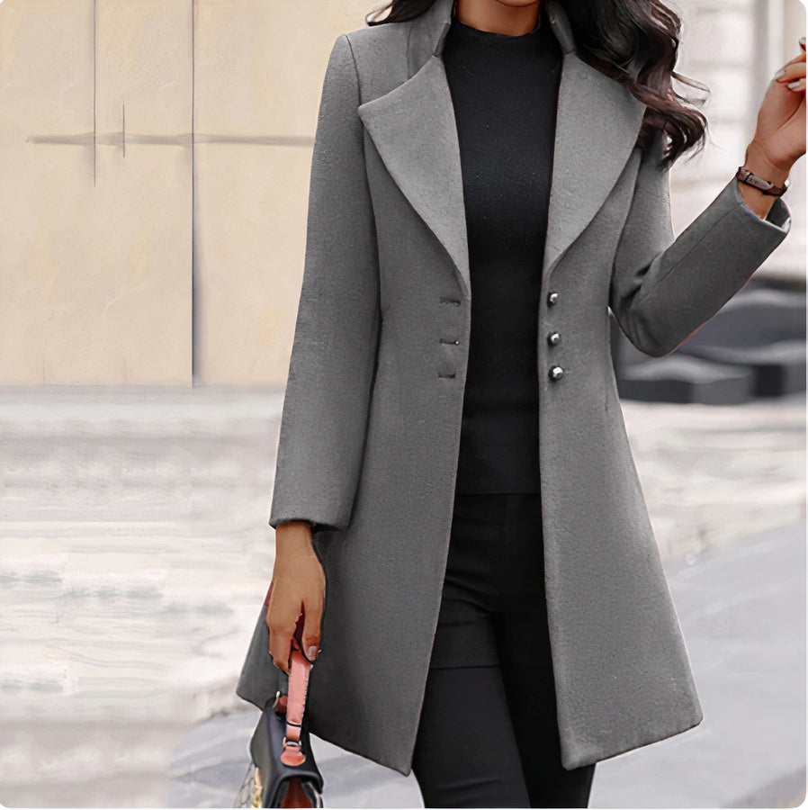 Carmella | Elegantní jednořadý zimní kabát