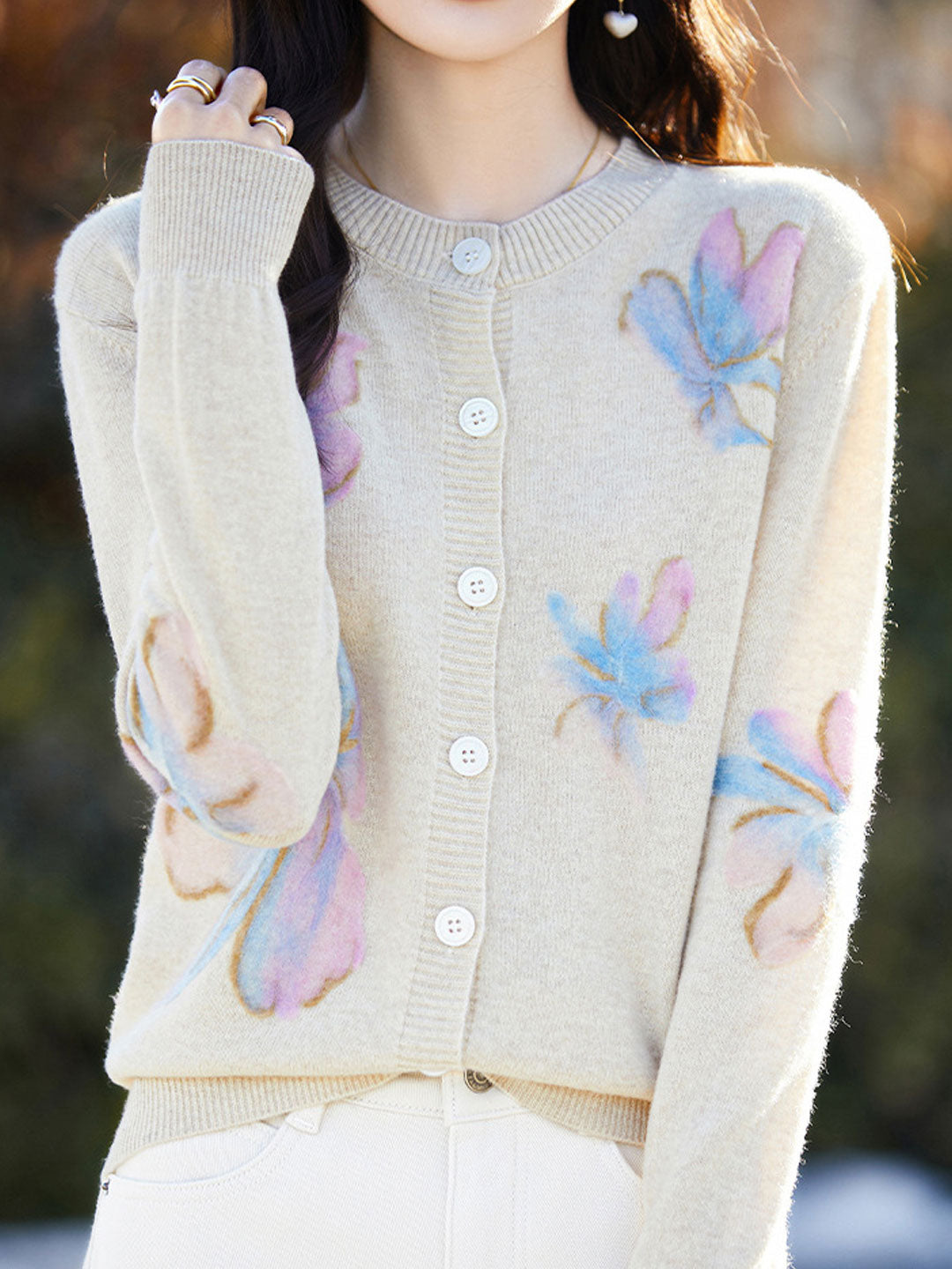 Vesta Emely | Vesta Bloemenprint Gebreid