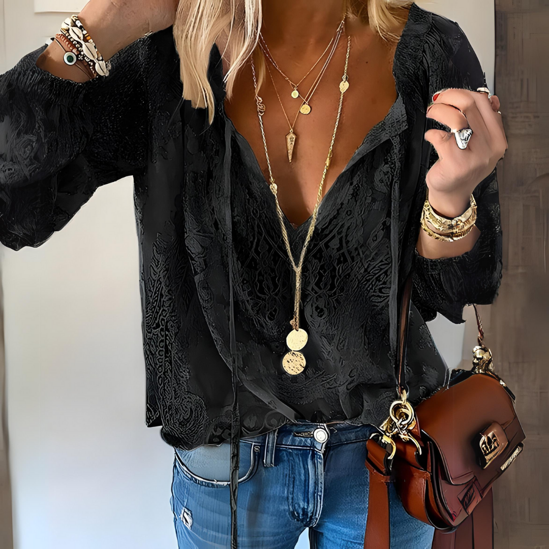 Jill - Dámská háčkovaná halenka v boho stylu