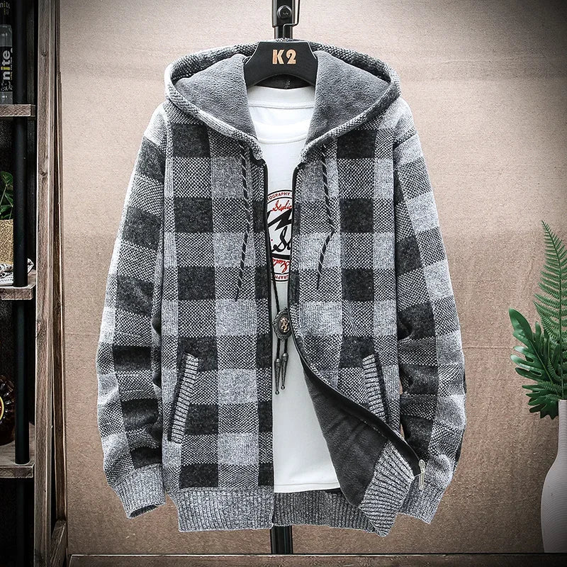 "Elegantní kostkovaná bunda pro módní styl "