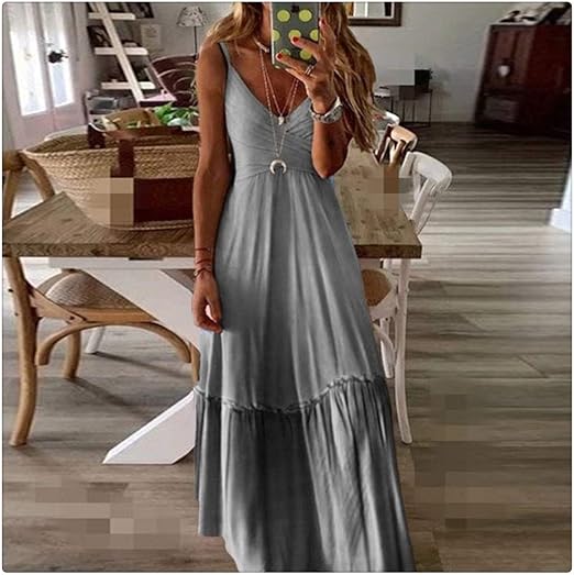 Sherie - Elegantní ležérní dlouhé letní šaty