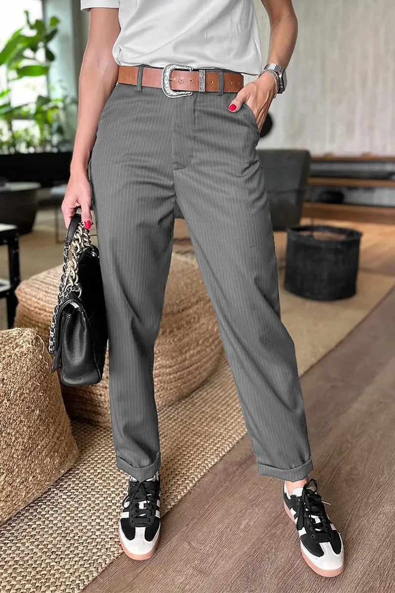 Sylvara™ | Elegantní pruhované kalhoty k obleku