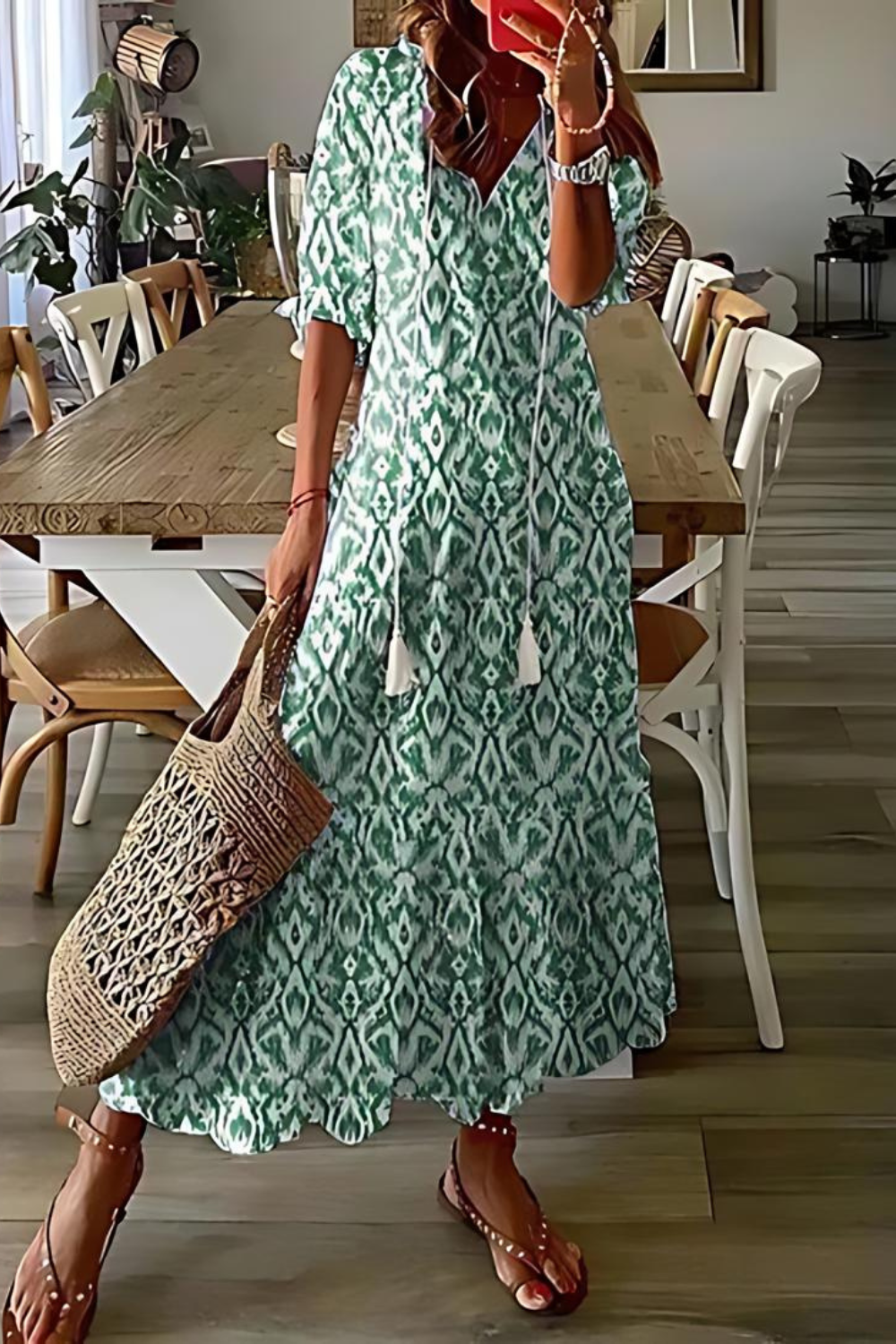 Anouk - Dlouhé elegantní květinové šaty