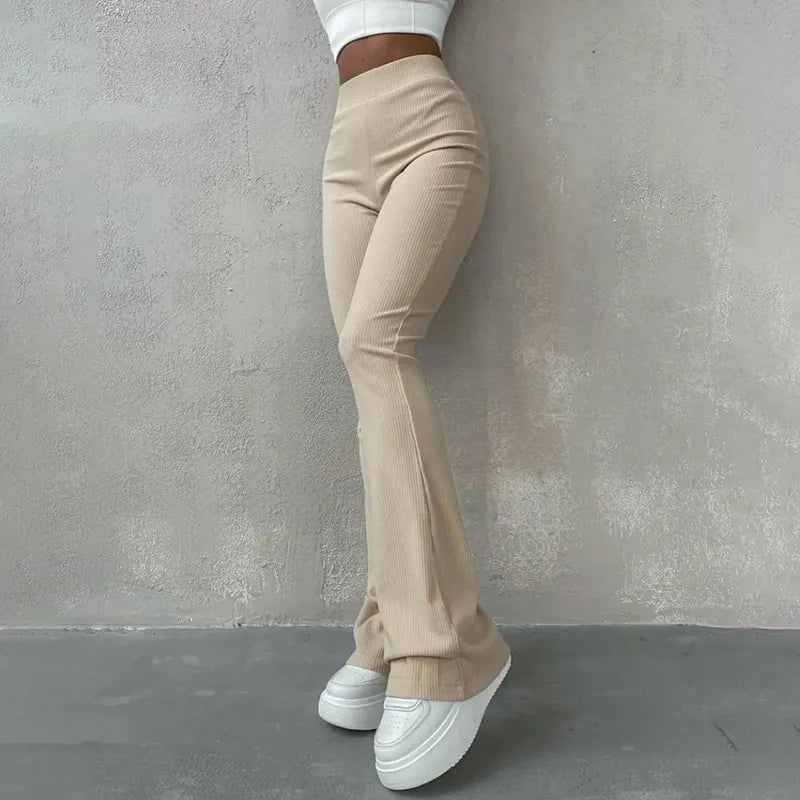 Elegantní flanelové kalhoty pro dámy