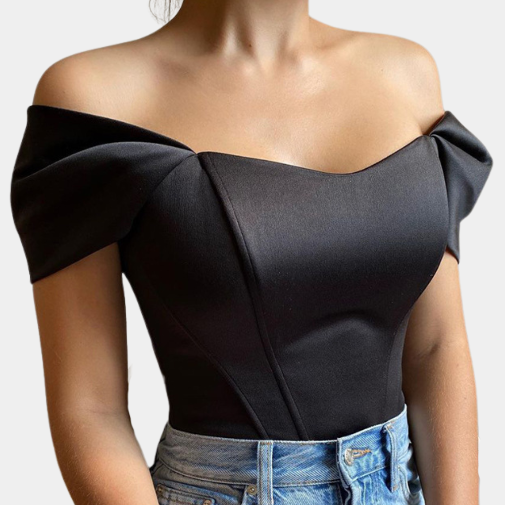 Elegantní dámský top bez ramen