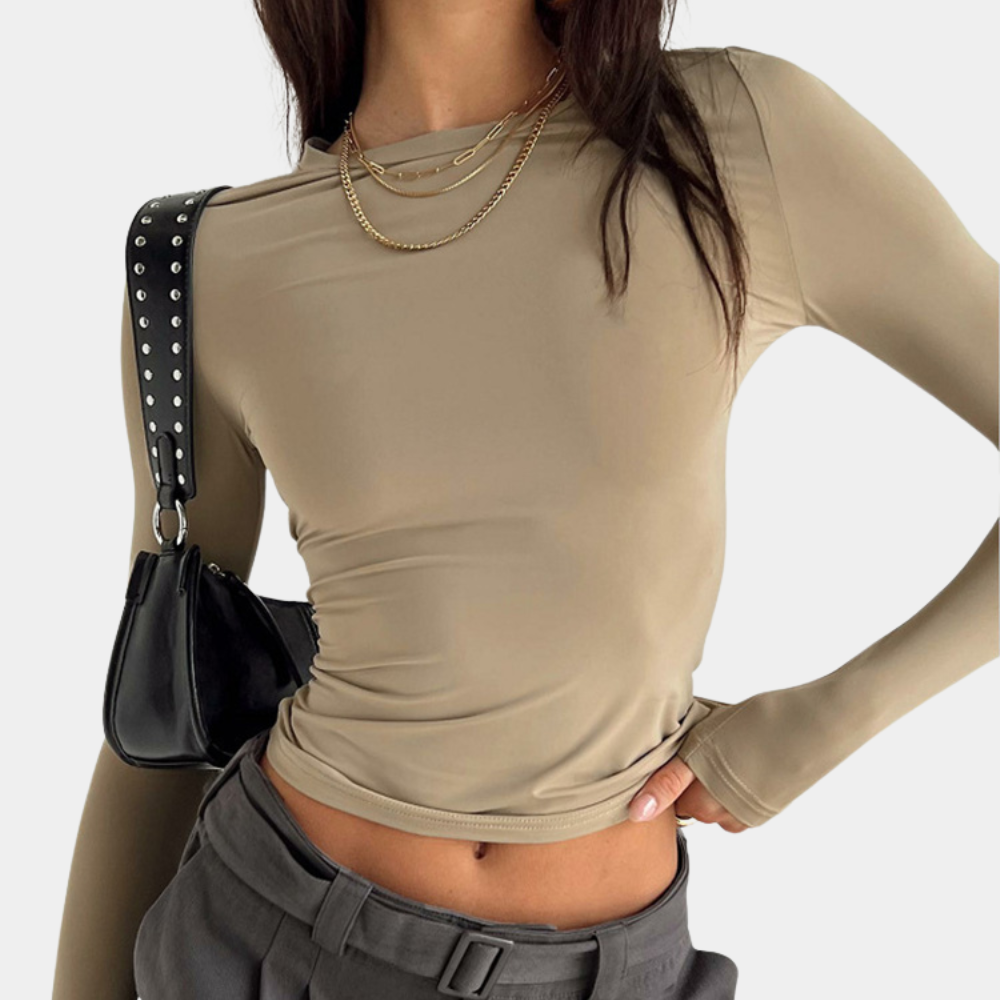 Jednoduchý a elastický dámský crop top