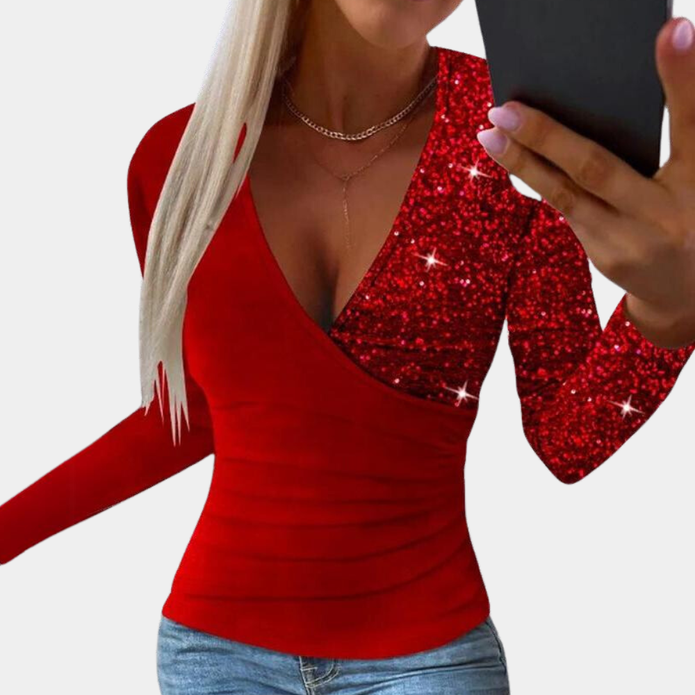 Bibiana - Elegantní dámský top s třpytivými flitry