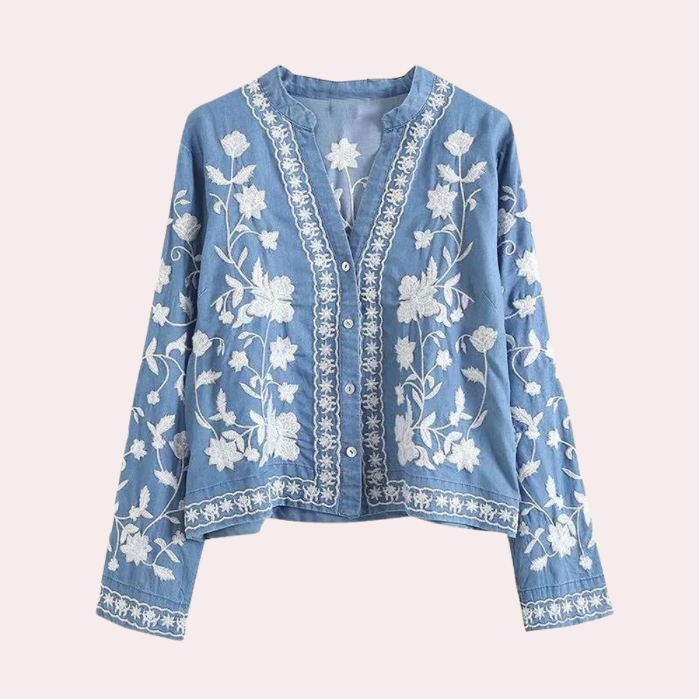 Vesta Gailla | Bloemen Geborduurd Vest