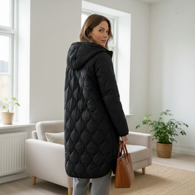 Danielle | Elegantní a pohodlná dámská parka s kapucí a vzorem