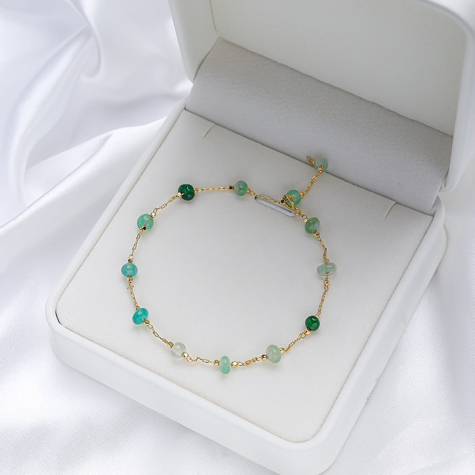 EmeraldBand I Náramek se zelenými kameny pro ženy