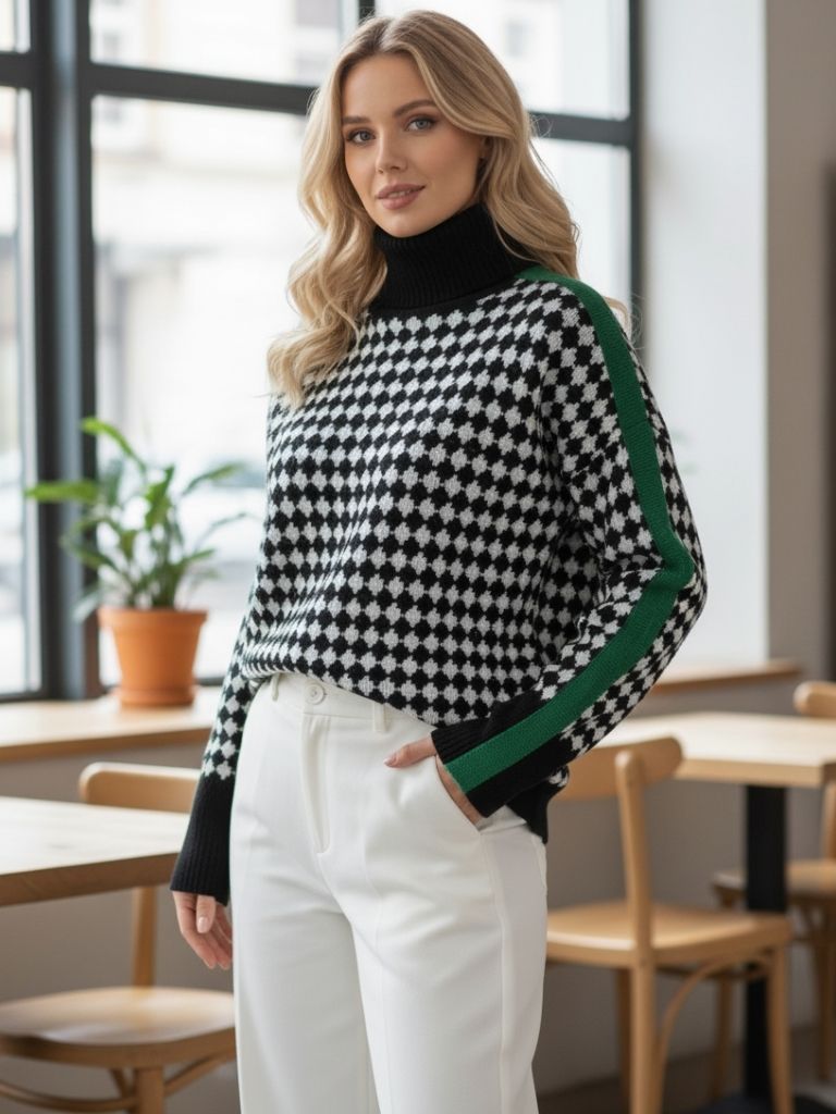 Isabelle Moreau | Dámský svetr s motivem, elegantní a pohodlný rolák