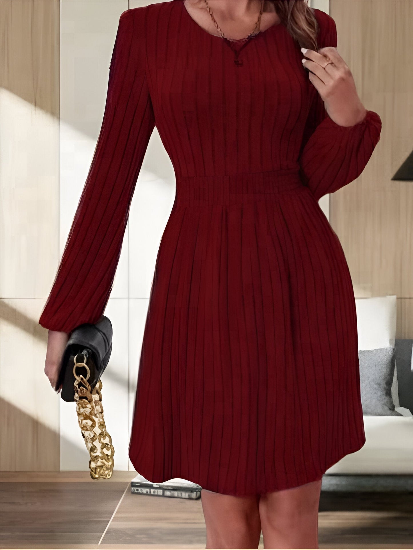 Brunhilde | Elegantní pletené midi šaty