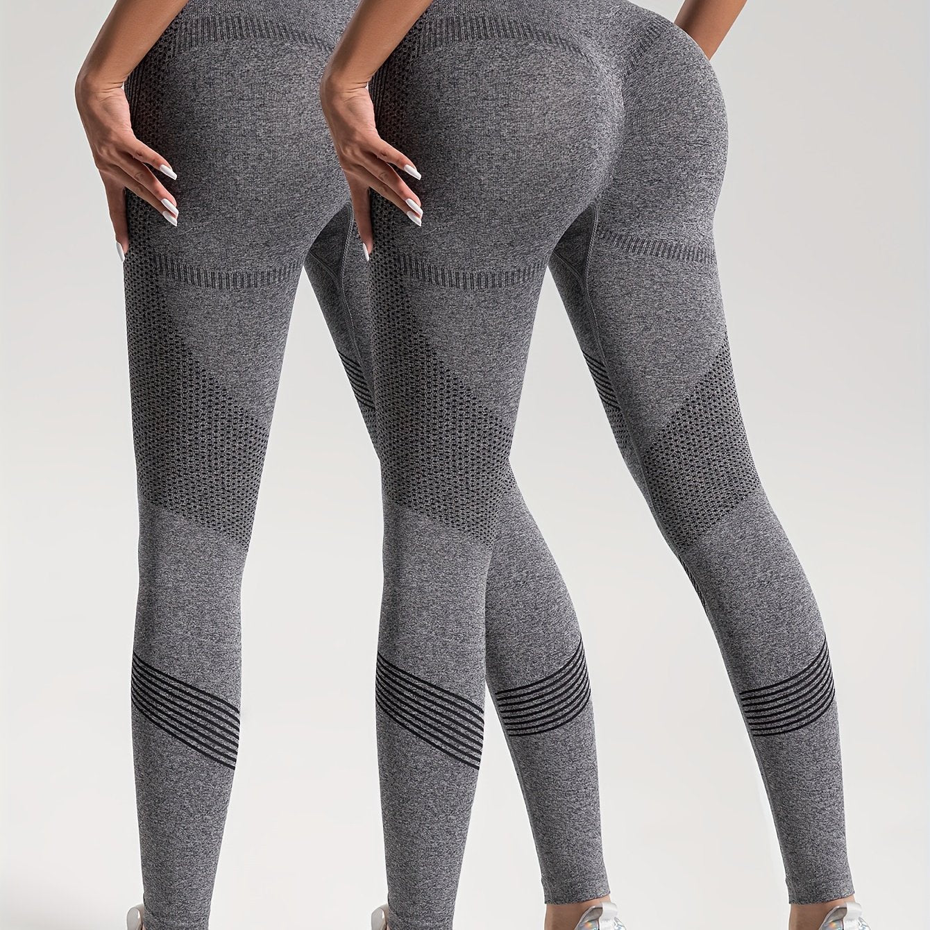 Heidi Fashion | Elegance Sada 2 puntíkovaných fitness legín pro stylové cvičení