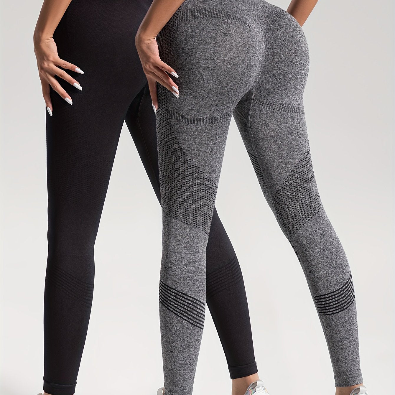 Heidi Fashion | Elegance Sada 2 puntíkovaných fitness legín pro stylové cvičení