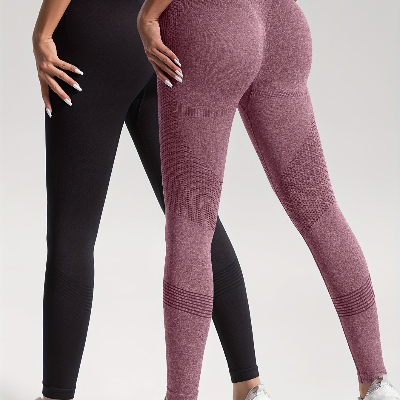 Heidi Fashion | Elegance Sada 2 puntíkovaných fitness legín pro stylové cvičení