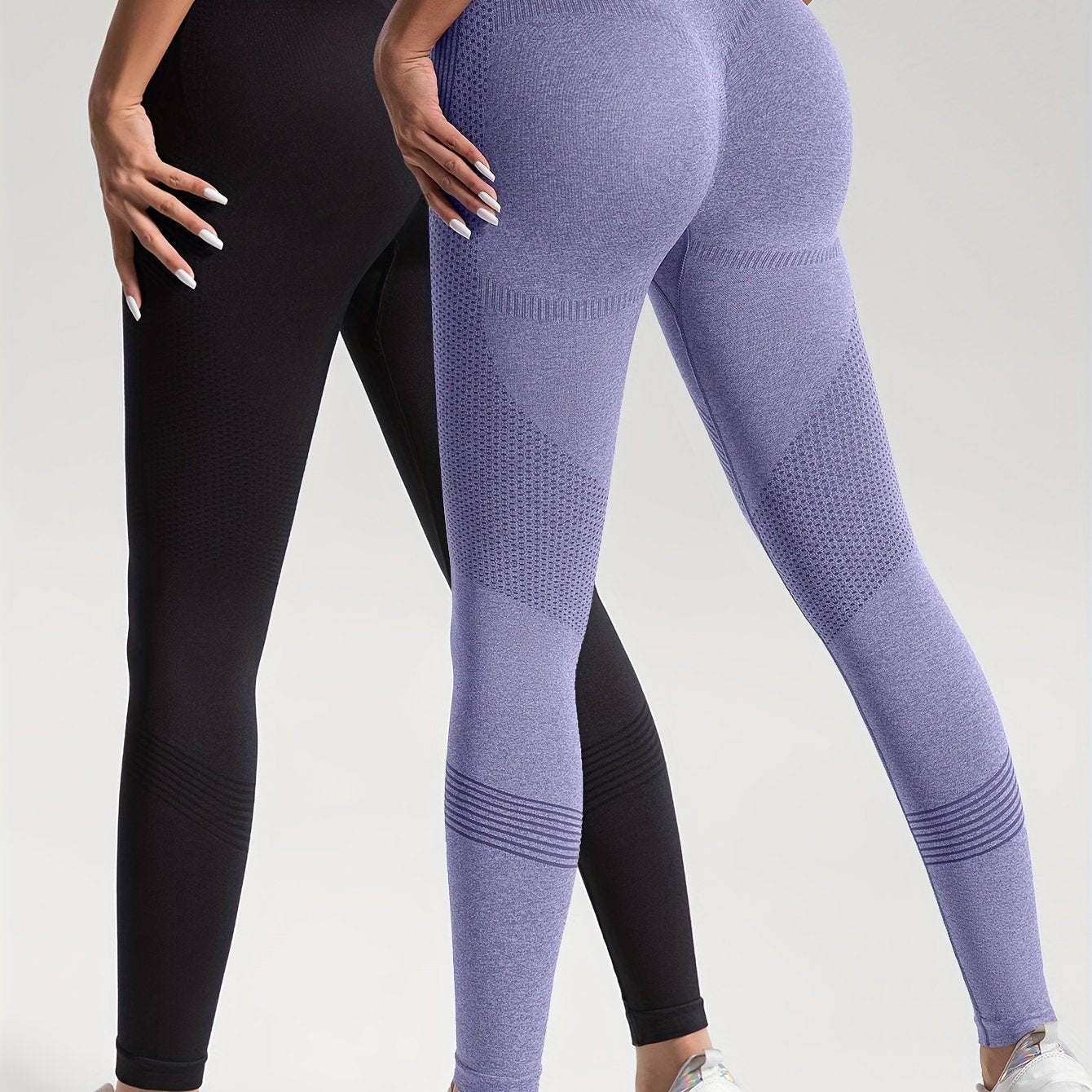 Heidi Fashion | Elegance Sada 2 puntíkovaných fitness legín pro stylové cvičení