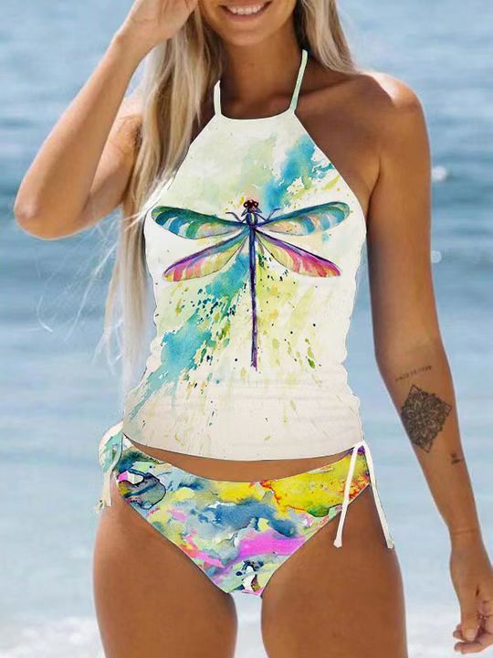 Stylové plavky s potiskem do půli krku
