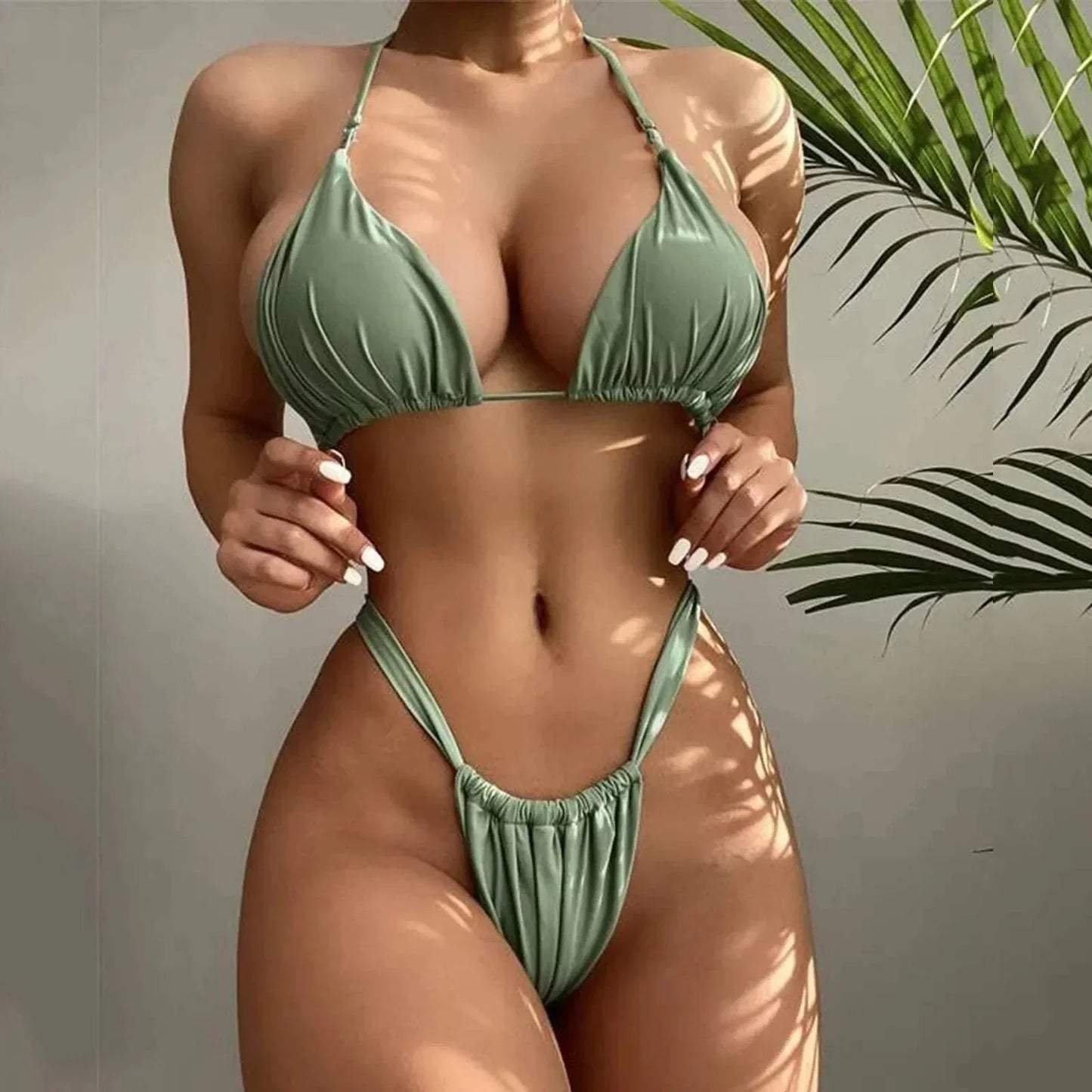 Bikiny - Trojúhelníkový top - Nastavitelná ramínka - Elegantní - Ideální pro letní dny