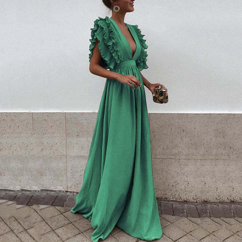 Marthe - Elegantní šaty s kostkovanými rukávy