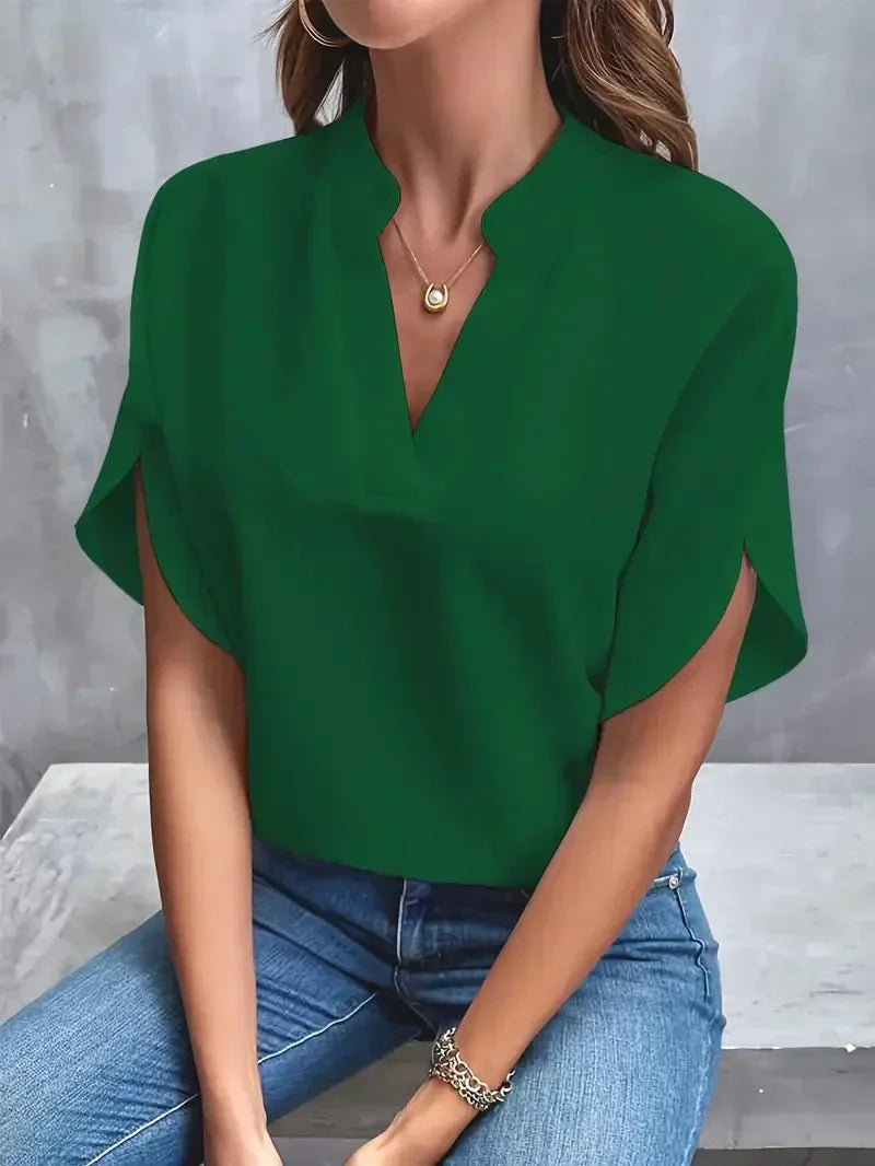 Lis - Luxusní dámská elegantní halenka z hedvábného šifonu