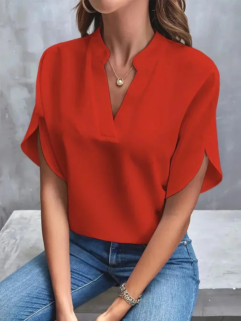 Lis - Luxusní dámská elegantní halenka z hedvábného šifonu