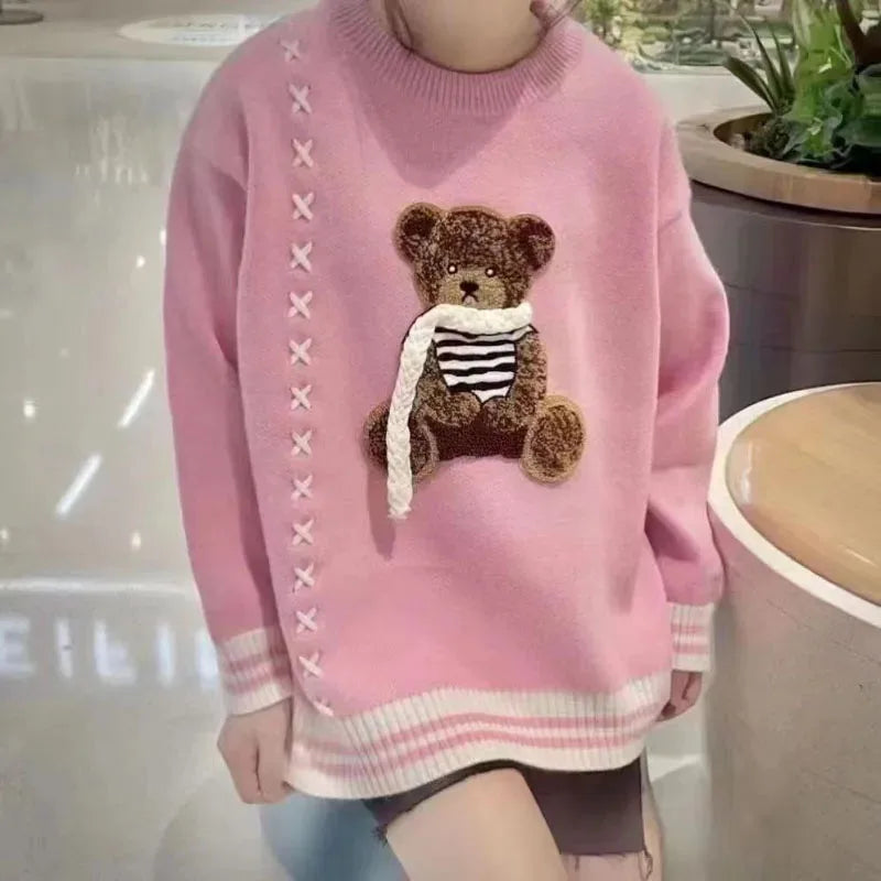 Alizah Trui | Casual Teddybeer Ronde Hals Trui