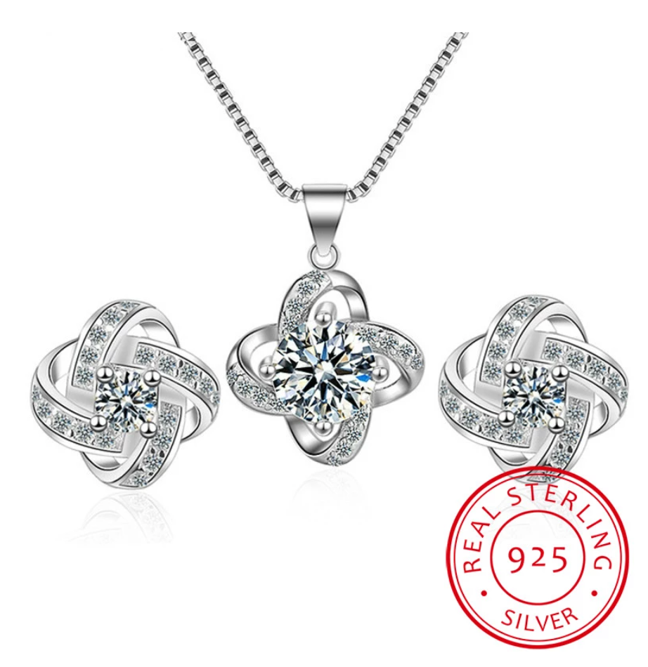 Sada náhrdelníku a náušnic Love knot | Perfektní sada na darování!