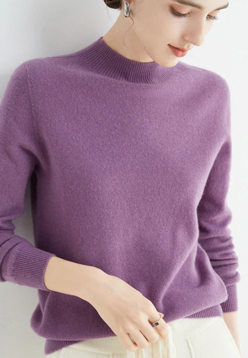 Aleta - Elegantní dámský svetr s rolákem do půl pasu