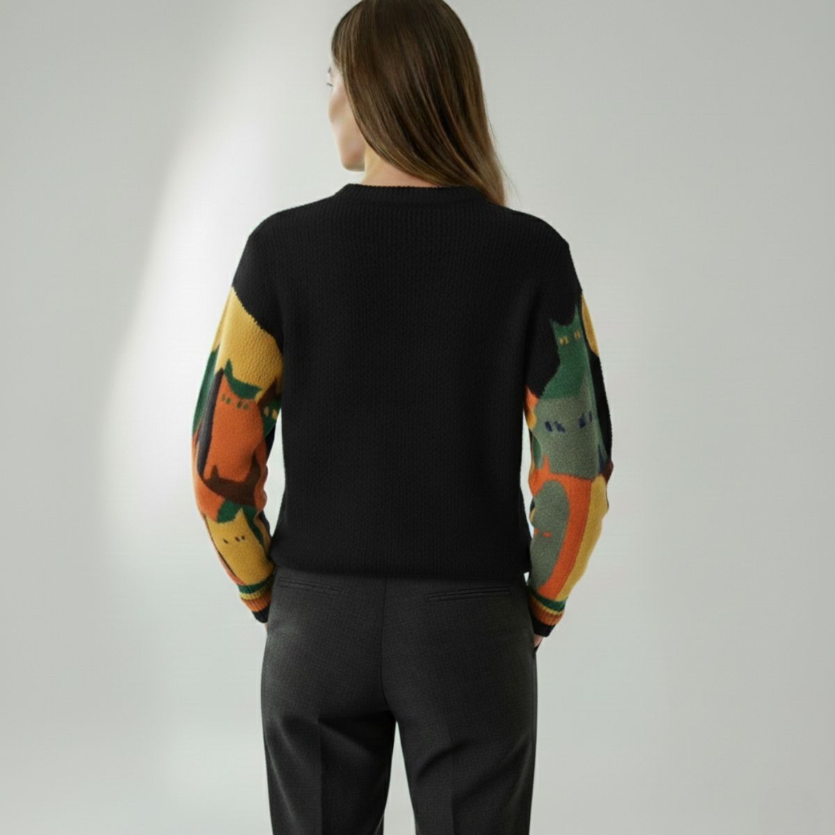 Amélie | Unisex svetr s motivem koček, elegantní a pohodlný