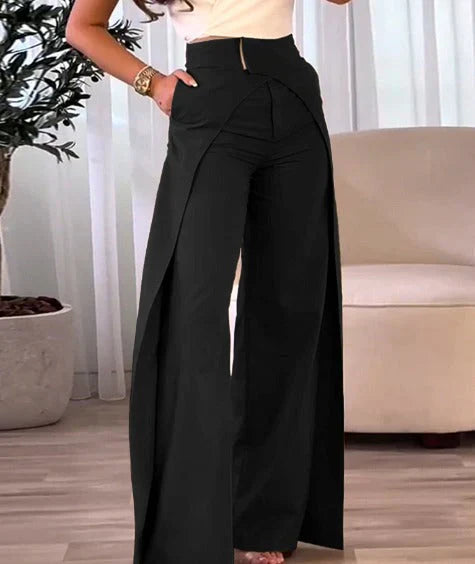 Elegantní dámské kalhoty s vysokým pasem