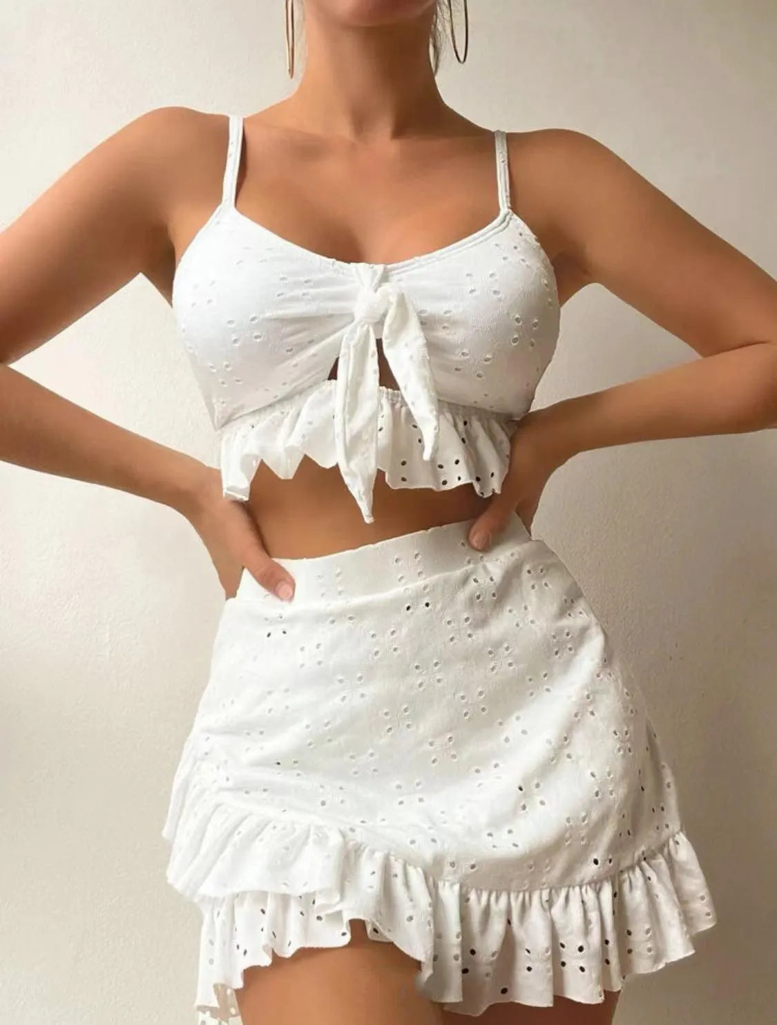 Dámské plavky - Regine Collection - volánky, polyester, pohodlné - ideální na jaro a léto