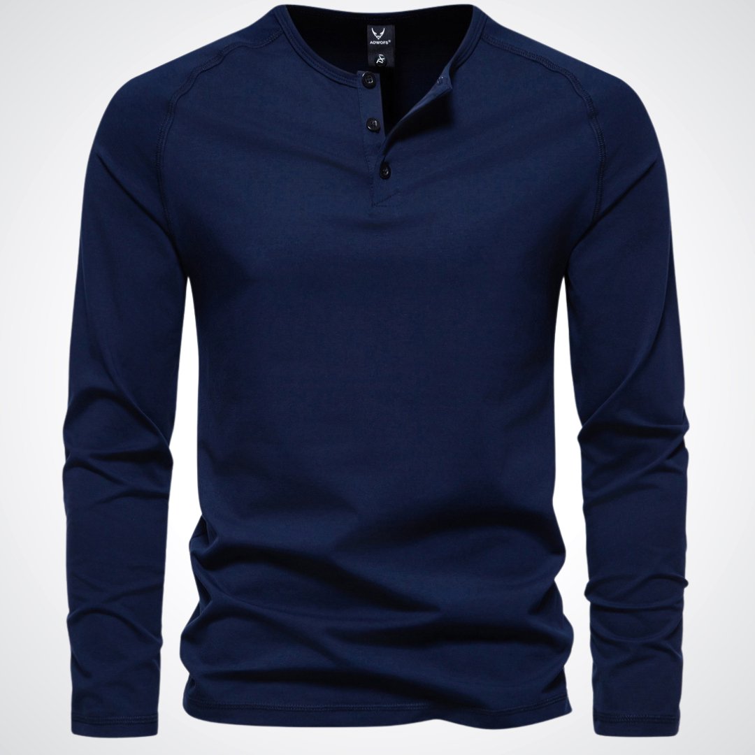 Stephen | Stylová pánská košile Henley pro uvolněné pohodlí