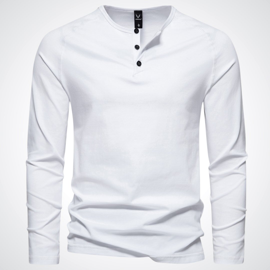 Stephen | Stylová pánská košile Henley pro uvolněné pohodlí