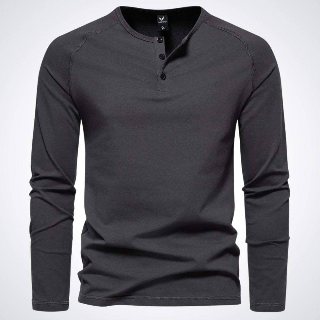 Stephen | Stylová pánská košile Henley pro uvolněné pohodlí