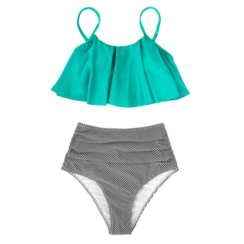 Barevné bikiny s volánky