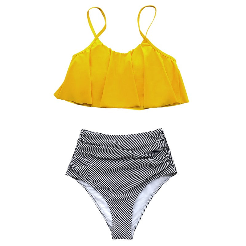Barevné bikiny s volánky
