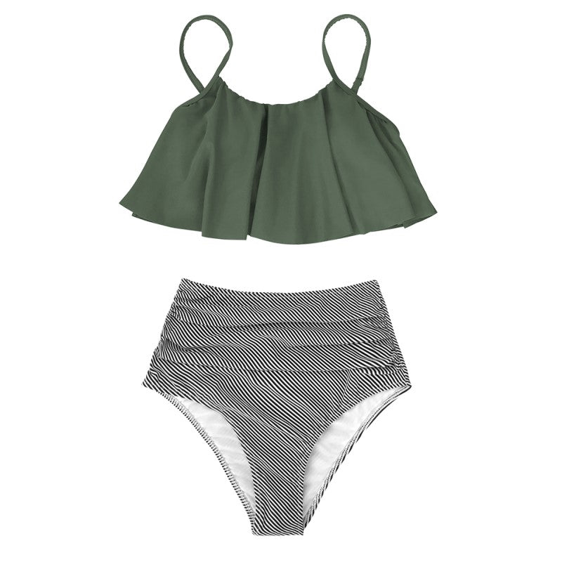 Barevné bikiny s volánky