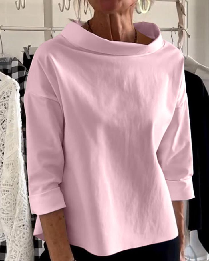 Elegantní dámský top s vysokým límcem