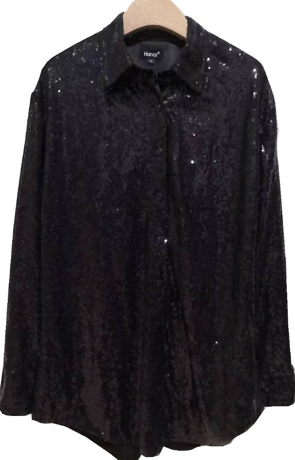 Trista Shirt | Oversized Sparkling Shirt