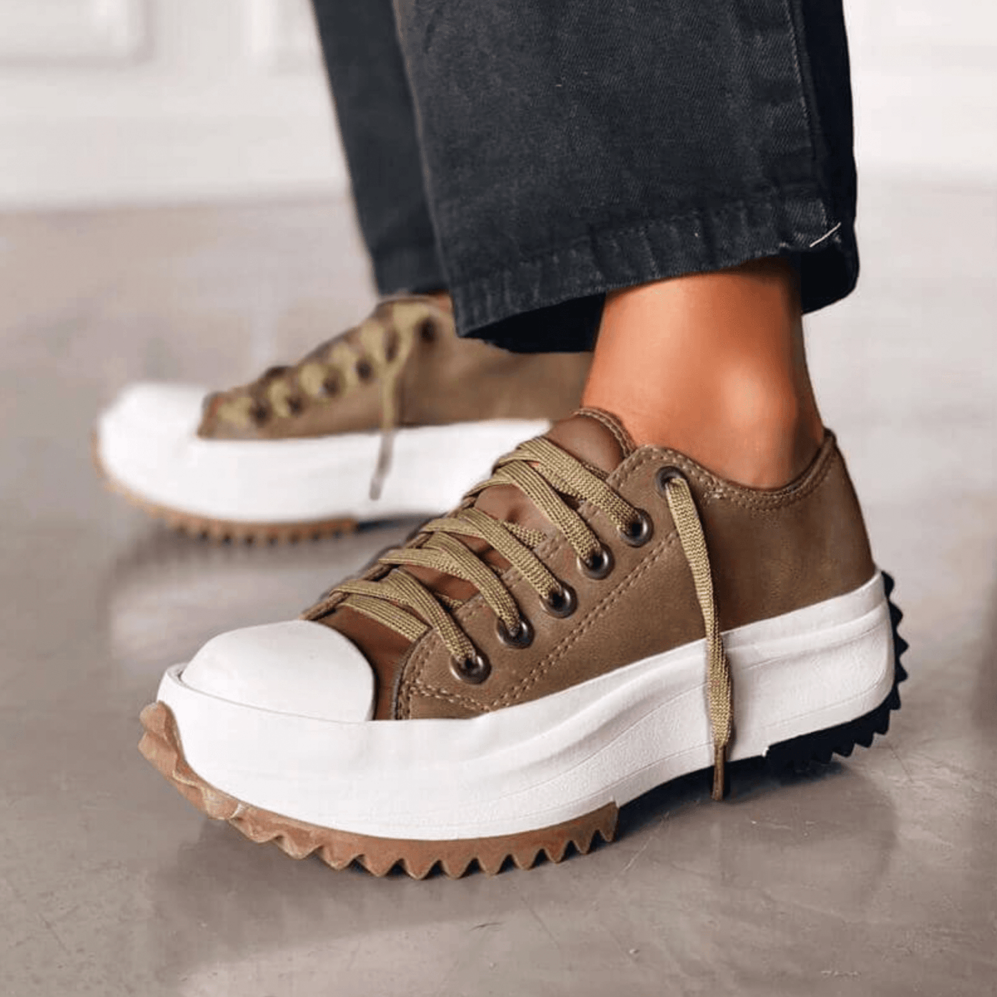Jinky Sneakers | Trendy platforma Lace-up boty