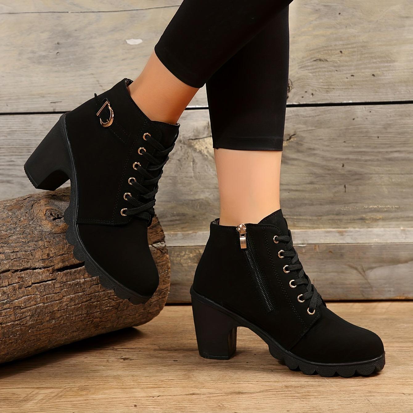 Malene Boots | Ležérní boty na zip a podpatku
