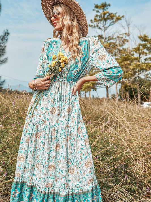 LD Dress MW | Zelený potisk