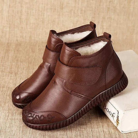 Rozanne Boots | Kožené boty s fleecovou podšívkou