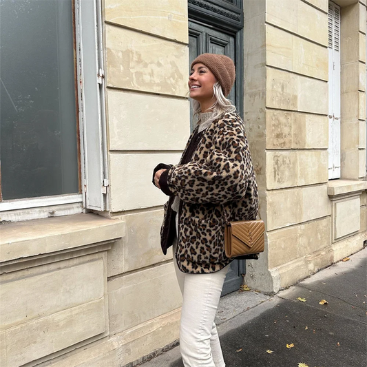 Adriana - dámská bunda s leopardím vzorem