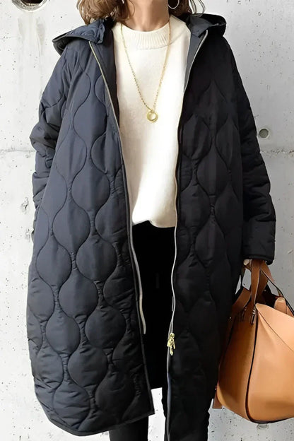 Danielle | Elegantní a pohodlná dámská parka s kapucí a vzorem